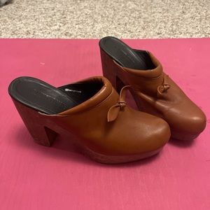 Rachel Comey Leather and Wood Clogs